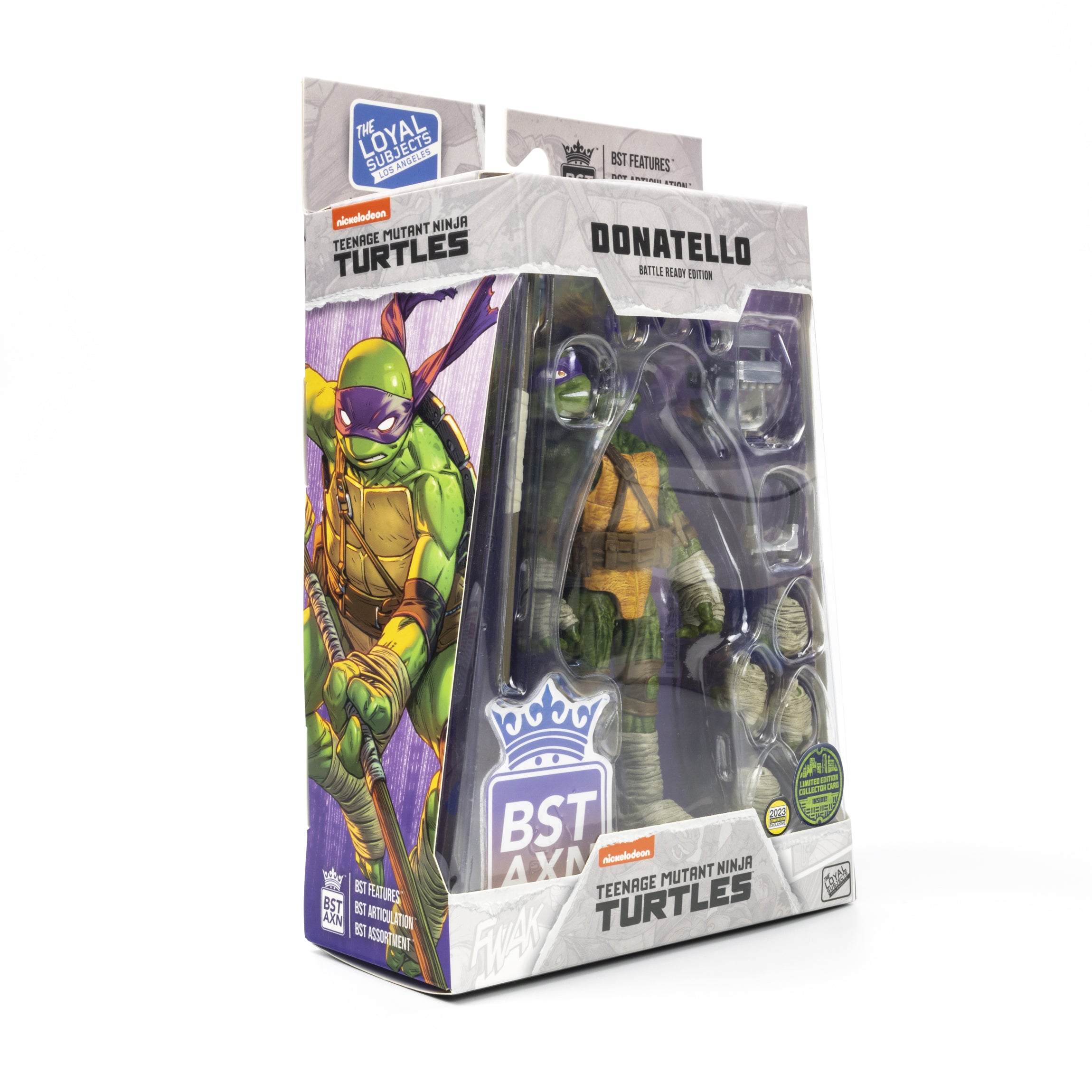 Figurine Donatello de 12,7 cm BST AXN Tortues Ninja – Série « Testé au  combat » SDCC 2023 