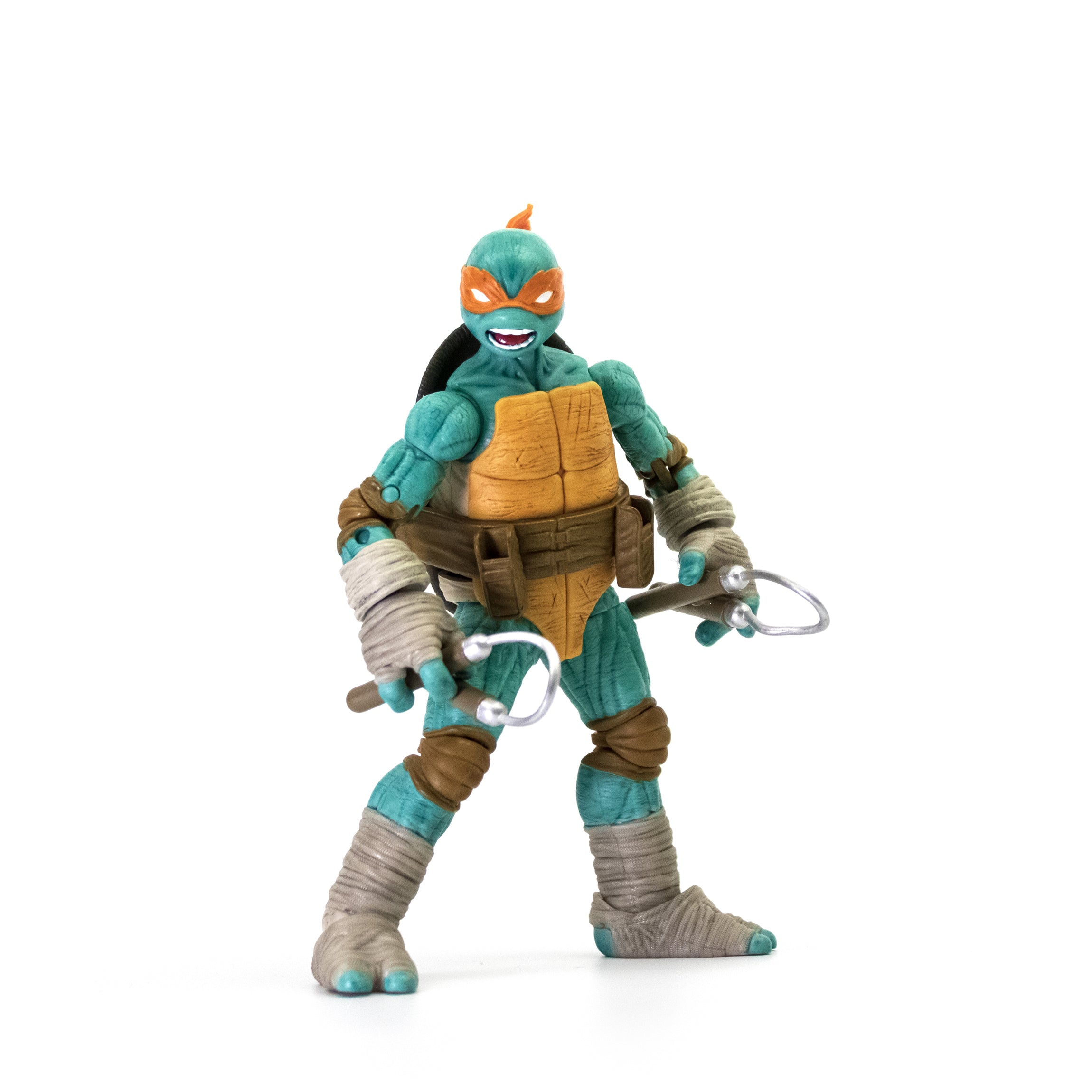 Teenage Mutant Ninja Turtles 2012 Viacom, TMNT 2012 Mikey Figure, With 2  Weapons