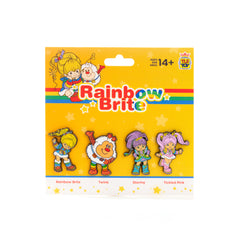 RAINBOW BRITE Enamel Pins SDCC 2024 Glitter 4-Pack Rainbow Brite, Twink, Stormy, Tickled Pink