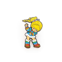 RAINBOW BRITE Enamel Pins SDCC 2024 Glitter 4-Pack Rainbow Brite, Twink, Stormy, Tickled Pink