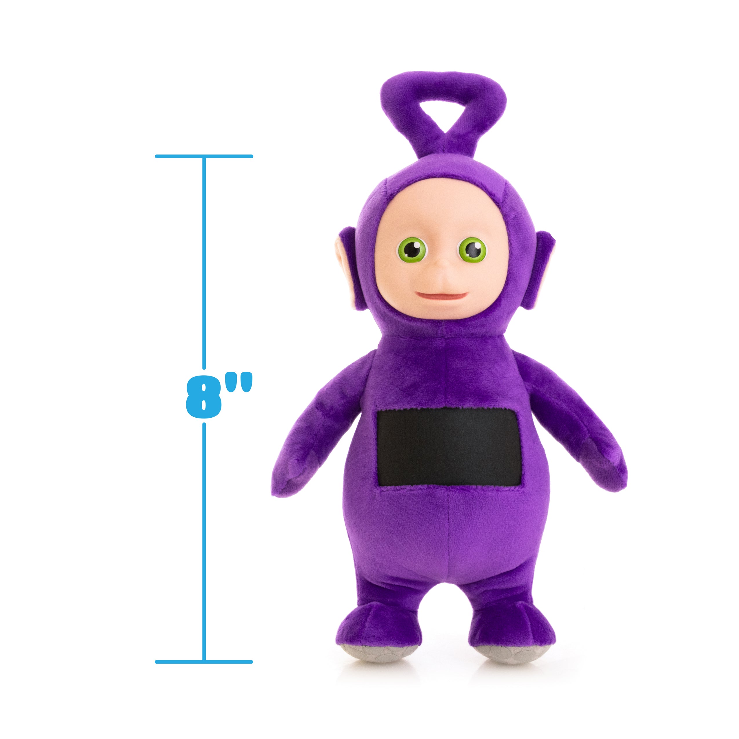 The Loyal Subjects Teletubbies Tinky Winky Soft Plush 8-inch Toy with Interactive Color Changing Belly Patch