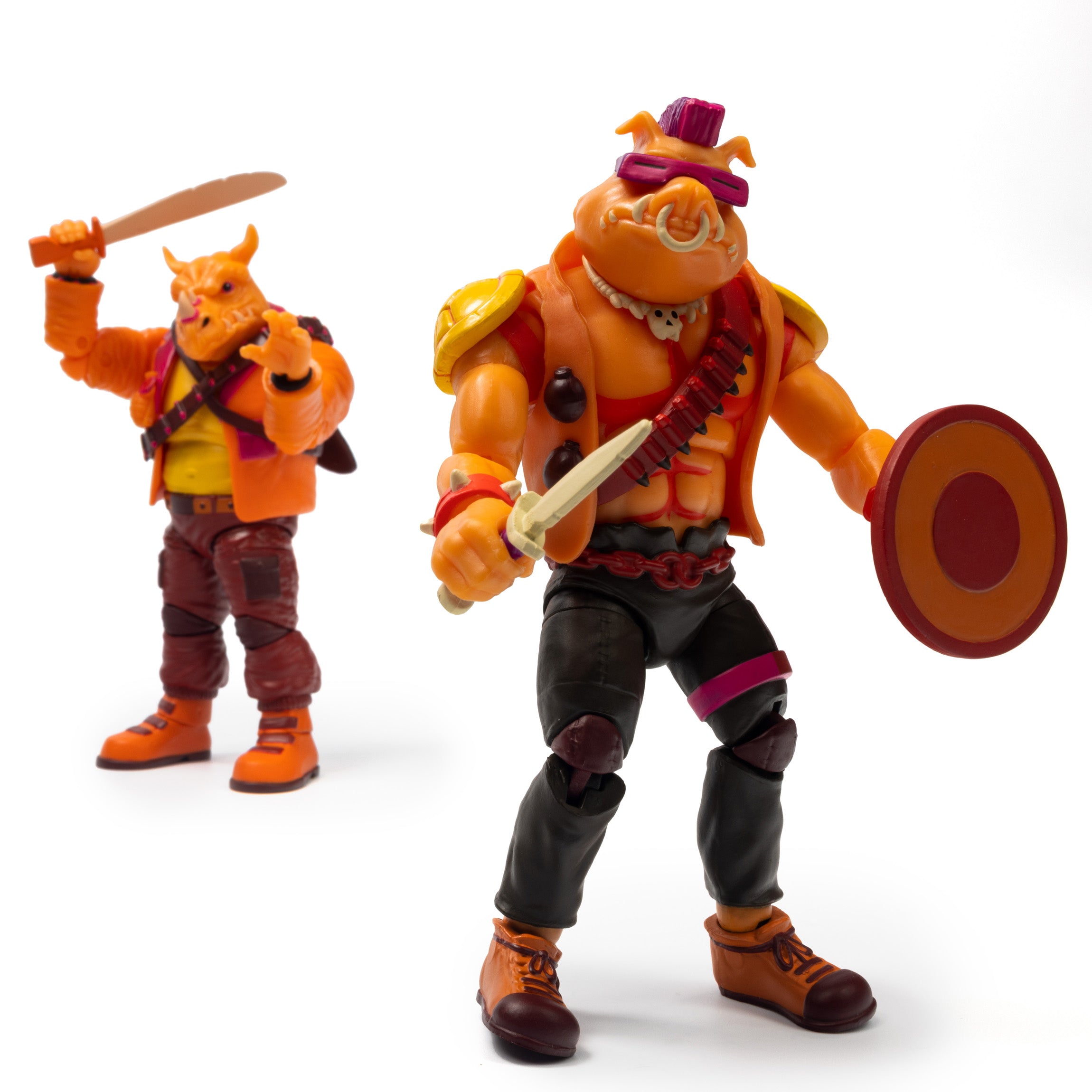 TMNT BST AXN Bebop & Rocksteady Arcade Flashing 2-Pack